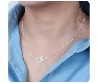 Letter M Silver Necklace SPE-5527